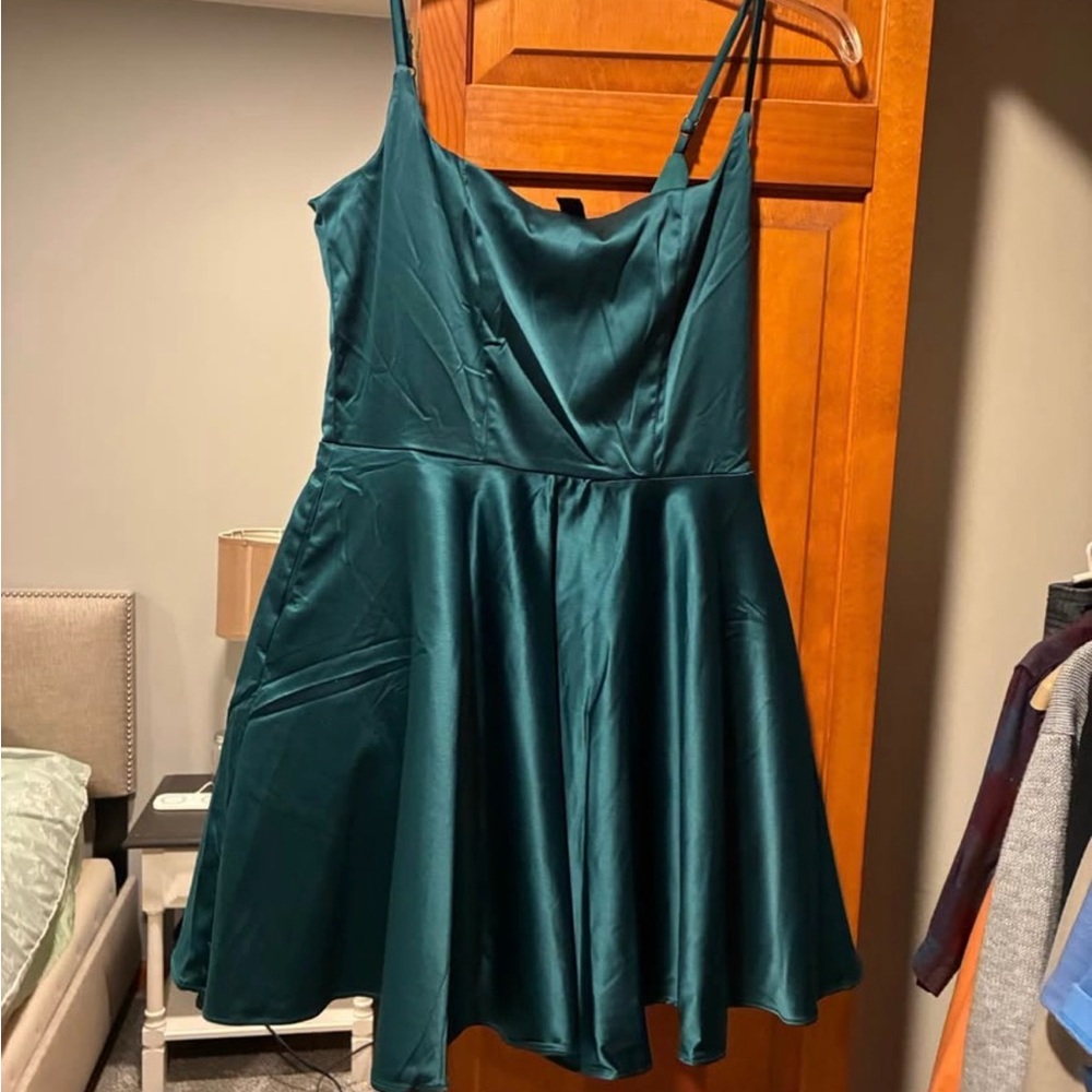 Windsor Emerald Satin Mini Dress